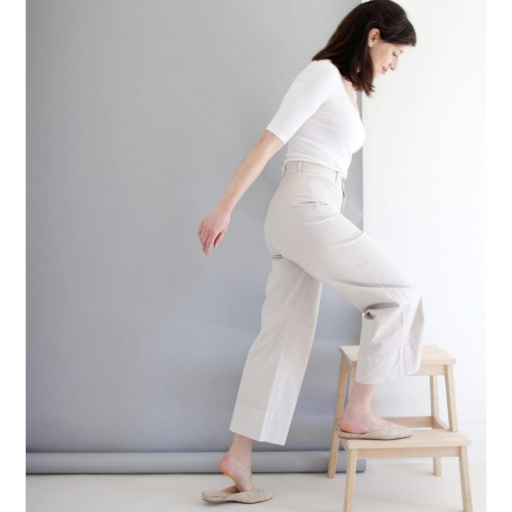 Everlane Lightweight Wide Leg Crop Chinos